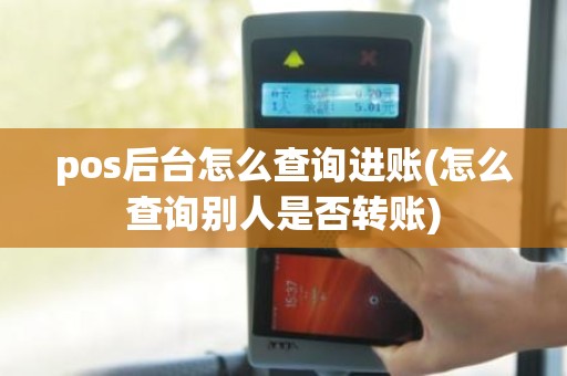 pos后台怎么查询进账(怎么查询别人是否转账)
