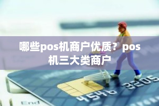 哪些pos机商户优质？pos机三大类商户