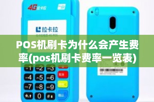 POS机刷卡为什么会产生费率(pos机刷卡费率一览表)