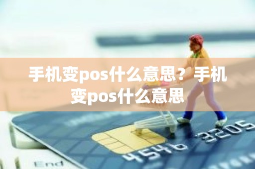 手机变pos什么意思？手机变pos什么意思