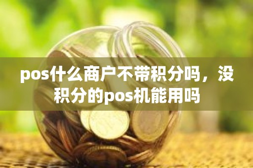 pos什么商户不带积分吗，没积分的pos机能用吗