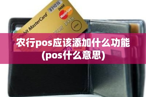 农行pos应该添加什么功能(pos什么意思)