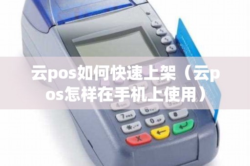 云pos如何快速上架（云pos怎样在手机上使用）