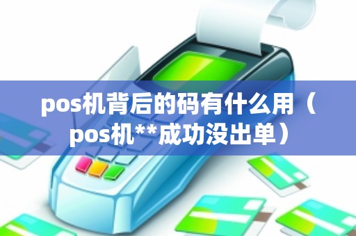 pos机背后的码有什么用（pos机**成功没出单）