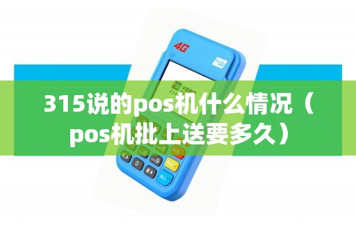 315说的pos机什么情况（pos机批上送要多久）