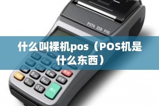 什么叫裸机pos（POS机是什么东西）