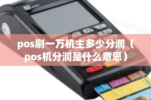 pos刷一万机主多少分润（pos机分润是什么意思）