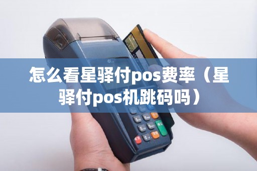 怎么看星驿付pos费率（星驿付pos机跳码吗）