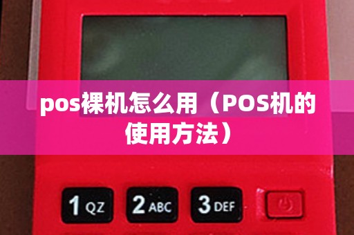 pos裸机怎么用（POS机的使用方法）