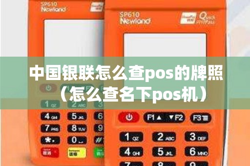 中国银联怎么查pos的牌照（怎么查名下pos机）