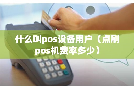 什么叫pos设备用户（点刷pos机费率多少）