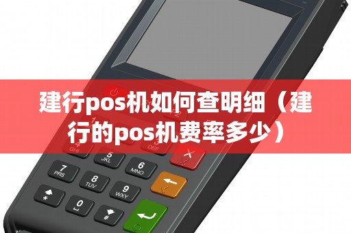 建行pos机如何查明细（建行的pos机费率多少）