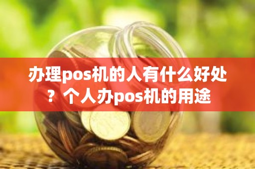 办理pos机的人有什么好处？个人办pos机的用途