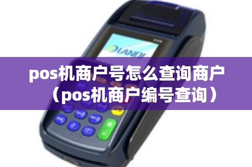 pos机商户号怎么查询商户（pos机商户编号查询）