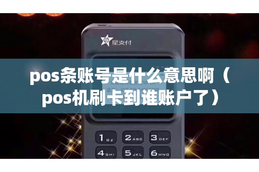 pos条账号是什么意思啊（pos机刷卡到谁账户了）
