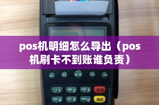 pos机明细怎么导出（pos机刷卡不到账谁负责）