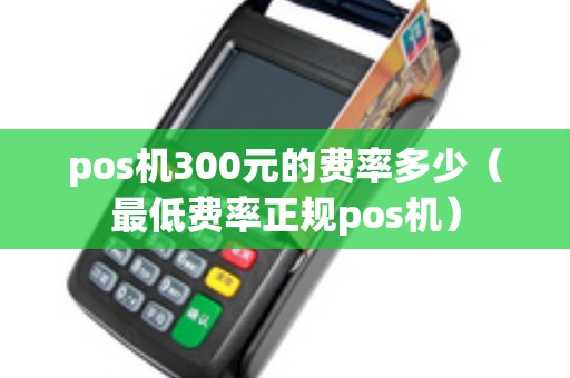 pos机300元的费率多少（最低费率正规pos机）