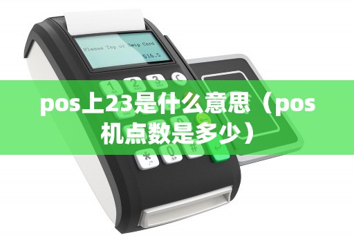 pos上23是什么意思（pos机点数是多少）