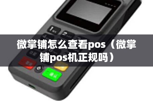 微掌铺怎么查看pos(微掌铺pos机正规吗) 微掌铺怎么查看pos(微掌铺pos机正规吗)