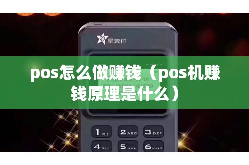 pos怎么做赚钱（pos机赚钱原理是什么）