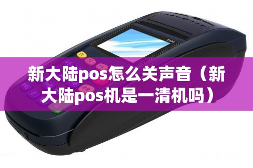 新大陆pos怎么关声音（新大陆pos机是一清机吗）
