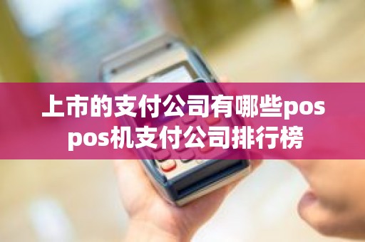 上市的支付公司有哪些pos pos机支付公司排行榜