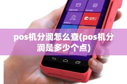 pos机分润怎么查(pos机分润是多少个点)