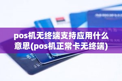 pos机无终端支持应用什么意思(pos机正常卡无终端)