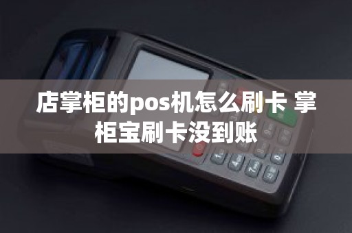 店掌柜的pos机怎么刷卡 掌柜宝刷卡没到账