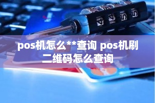 pos机怎么**查询 pos机刷二维码怎么查询