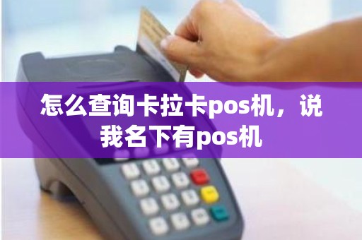 怎么查询卡拉卡pos机，说我名下有pos机
