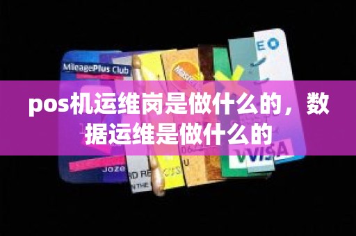pos机运维岗是做什么的，数据运维是做什么的