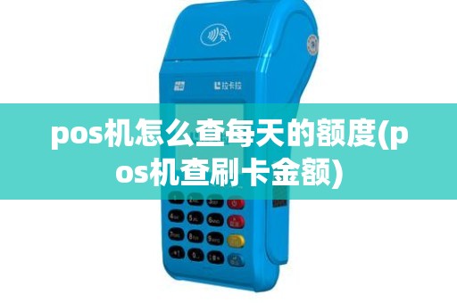pos机怎么查每天的额度(pos机查刷卡金额)