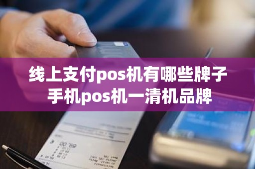 线上支付pos机有哪些牌子 手机pos机一清机品牌