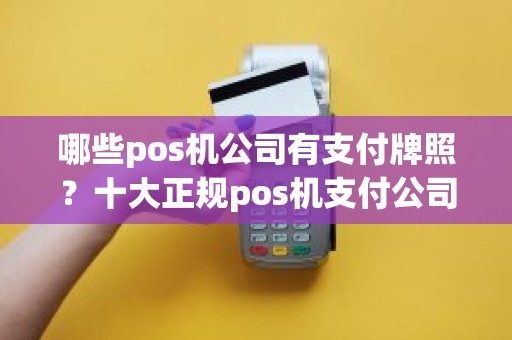 哪些pos机公司有支付牌照？十大正规pos机支付公司排名