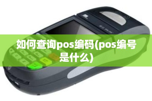 如何查询pos编码(pos编号是什么)
