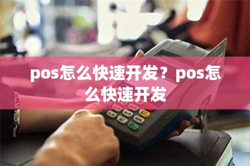 pos怎么快速开发？pos怎么快速开发