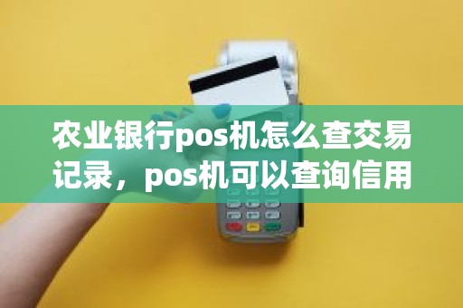 农业银行pos机怎么查交易记录，pos机可以查询信用卡交易记录吗