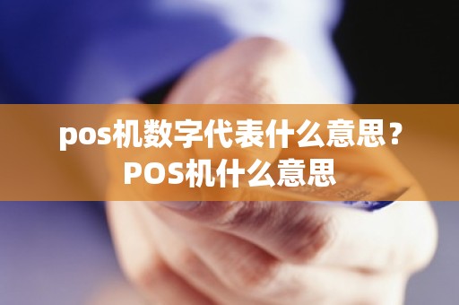 pos机数字代表什么意思？POS机什么意思