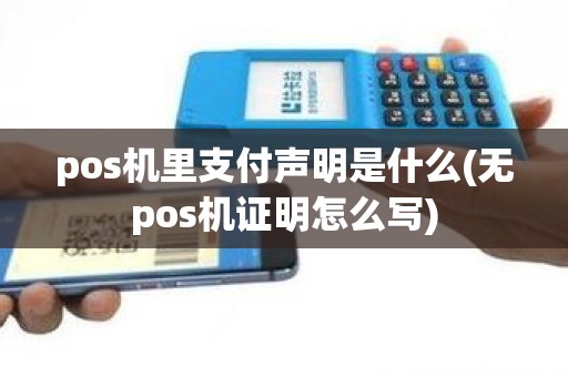 pos机里支付声明是什么(无pos机证明怎么写)