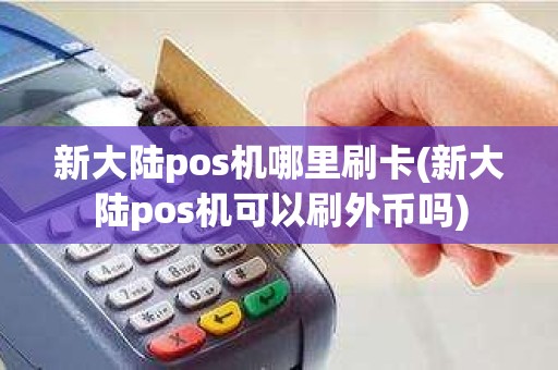 新大陆pos机哪里刷卡(新大陆pos机可以刷外币吗)