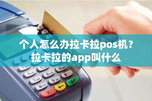 个人怎么办拉卡拉pos机？拉卡拉的app叫什么
