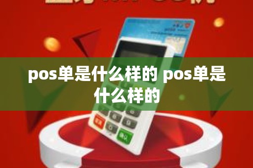 pos单是什么样的 pos单是什么样的