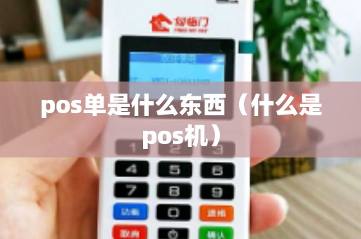 pos单是什么东西（什么是pos机）