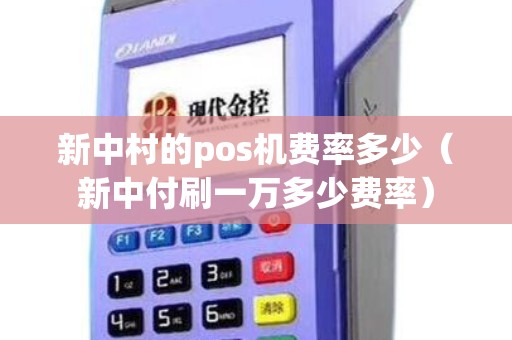 新中村的pos机费率多少（新中付刷一万多少费率）