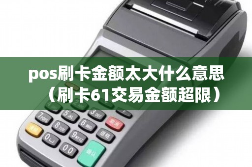 pos刷卡金额太大什么意思(刷卡61交易金额超限) pos刷卡金额太大什么意思(刷卡61交易金额超限)