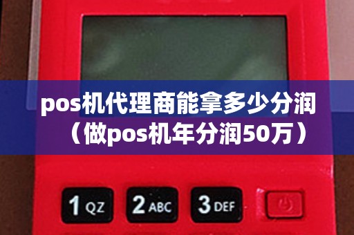 pos机代理商能拿多少分润（做pos机年分润50万）