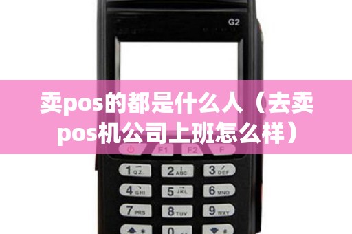 卖pos的都是什么人（去卖pos机公司上班怎么样）
