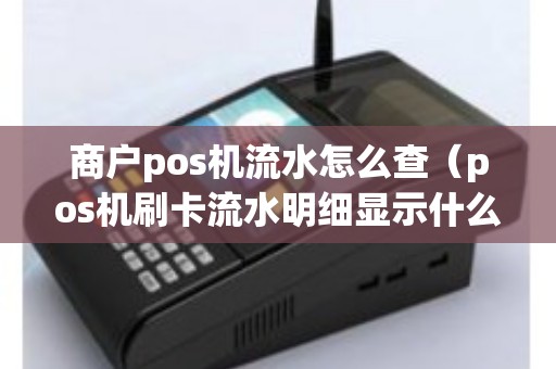 商户pos机流水怎么查（pos机刷卡流水明细显示什么）
