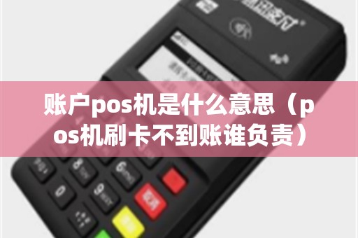 账户pos机是什么意思（pos机刷卡不到账谁负责）